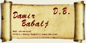Damir Babalj vizit kartica